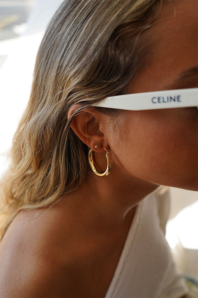 Caterina Chunky Wide Hoop Earrings | Nikki Tans