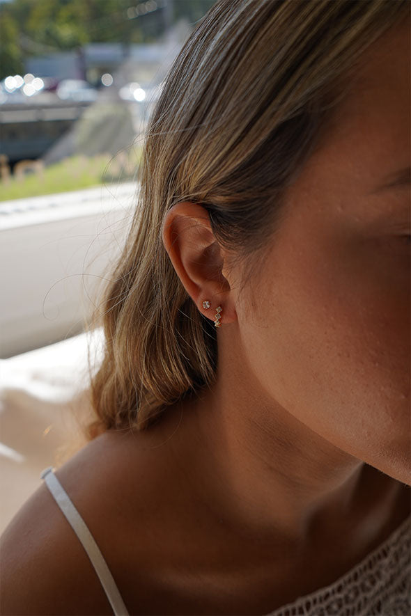 Sophie Geometric Gold Hoop Earrings