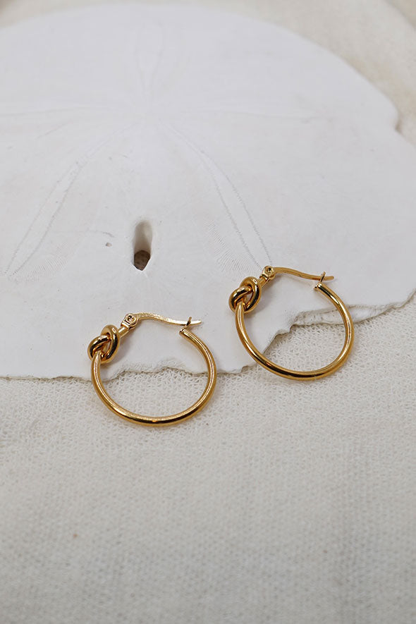 Knotted Gold Hoop Earrings