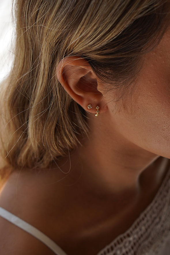 Sophie Geometric Gold Hoop Earrings